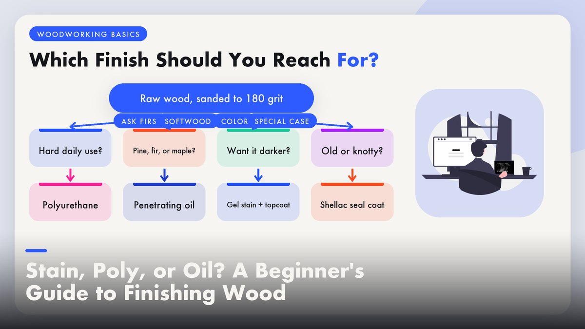 Stain, Poly, or Oil? A Beginner’s Guide to Finishing Wood